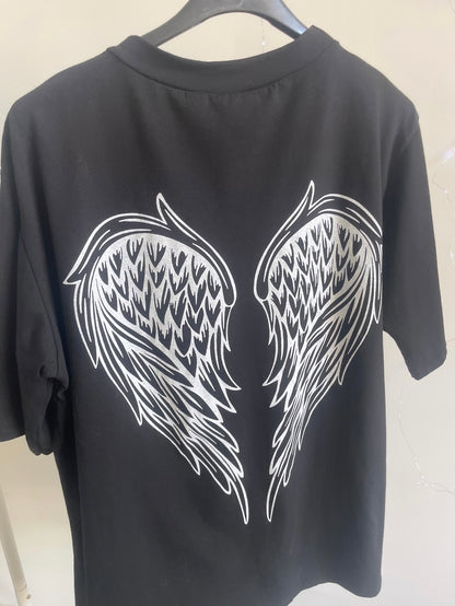 T-SHIRT AILES NOIR