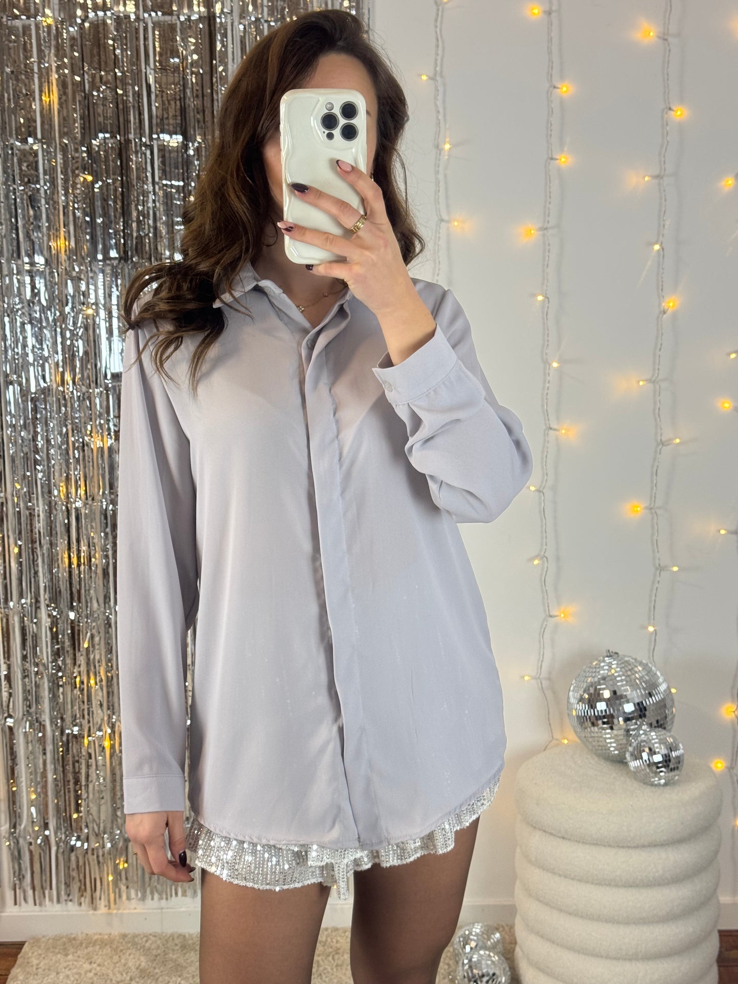 CHEMISE LOLA - GRIS CLAIR