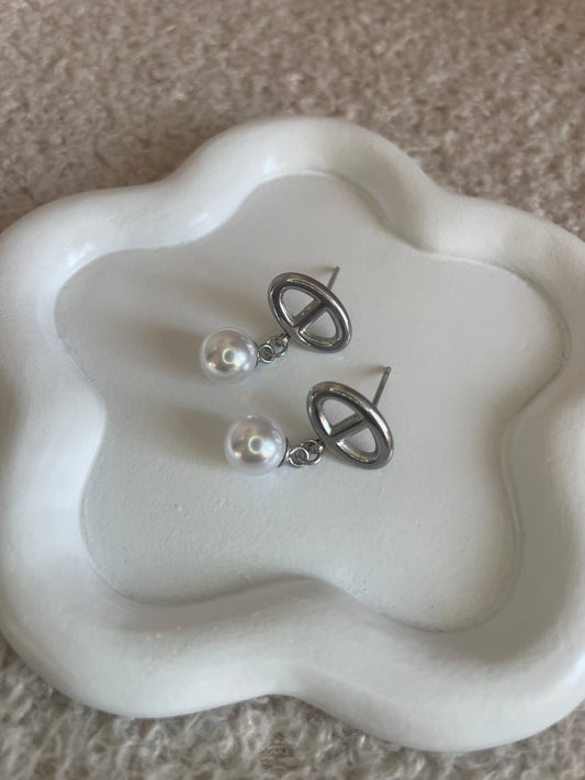 BOUCLES PERLES ARGENT