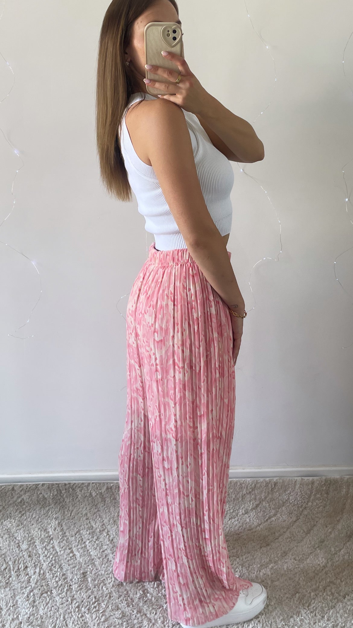 PANTALON ALMA ROSE PÂLE MOTIF