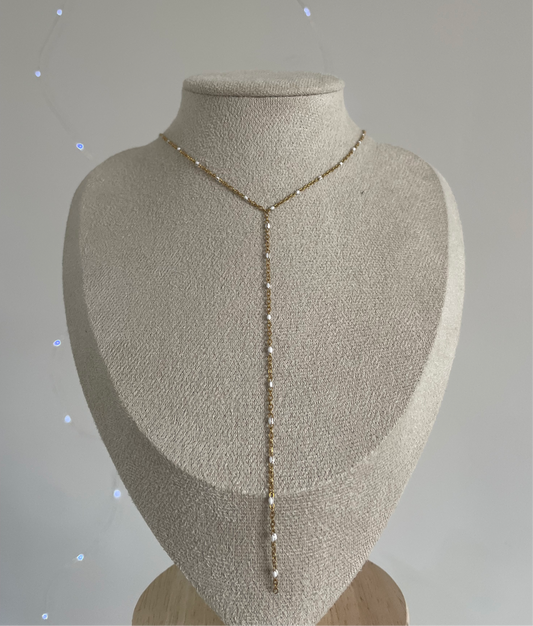 COLLIER EN «Y» PERLA