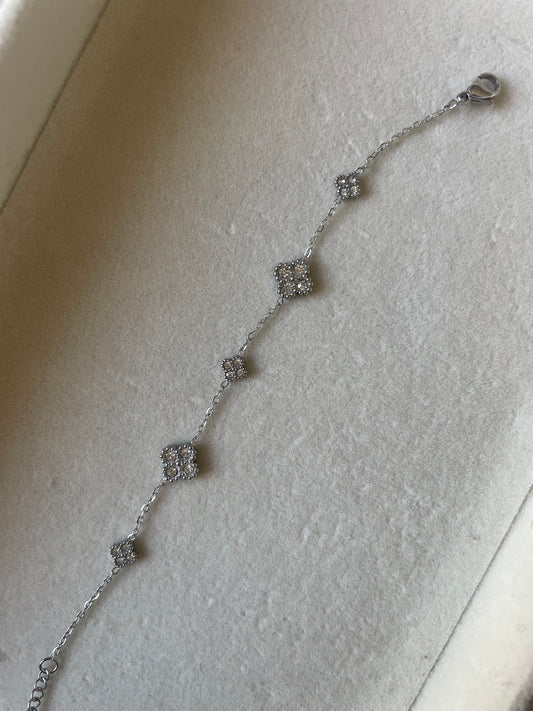 BRACELET TREFLE ARGENT