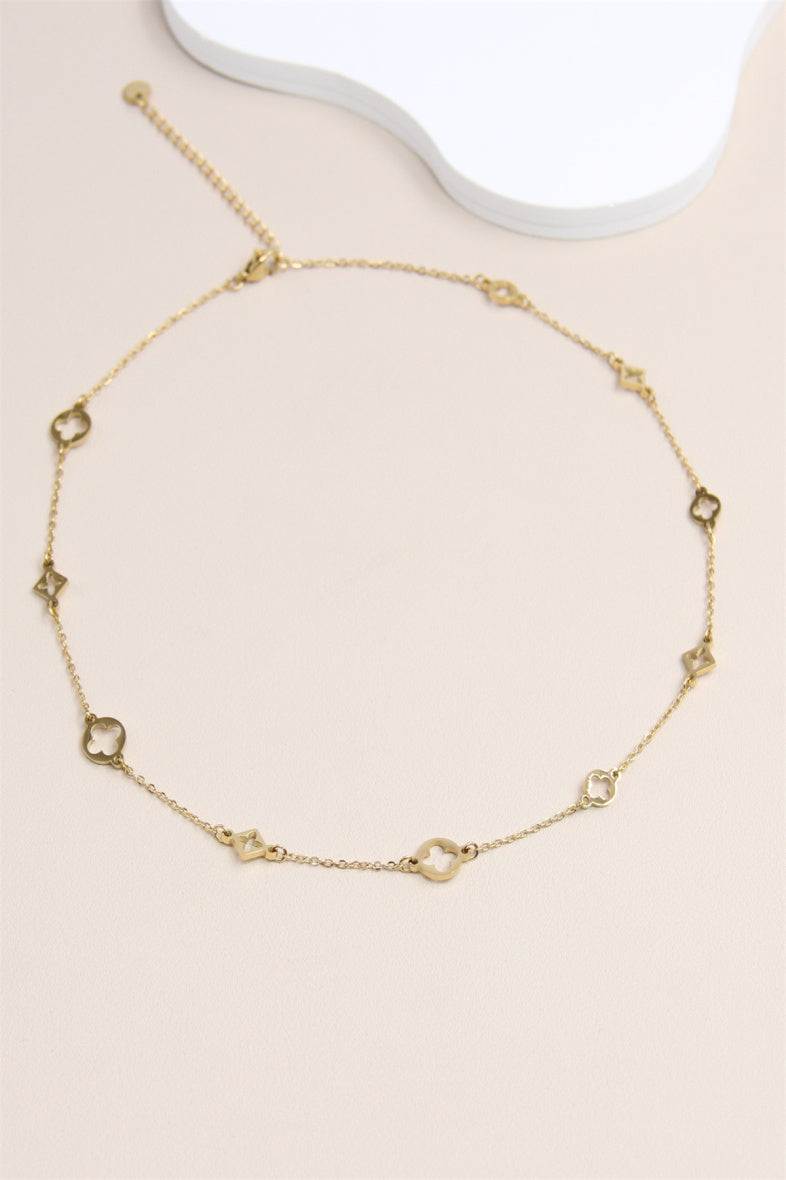 COLLIER TREFLES & ETOILES